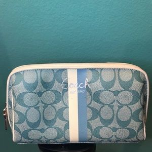 Coach Classic C Mint Green Cosmetic Bag